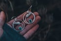 Emerald fern earrings 