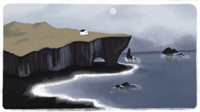 Image 4 of black beach 02 art print
