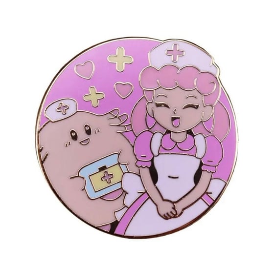 Image of CHANSEY & NURSE JOY PIN / BADGE.