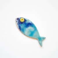 Image 1 of Fish ceramic brooch #32