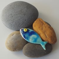 Image 2 of Fish ceramic brooch #32