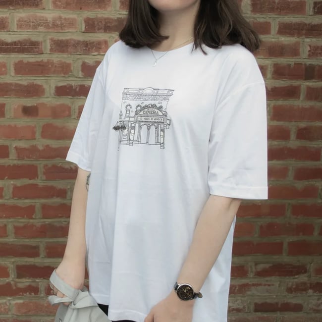 '100 Years' White Oversized Tee