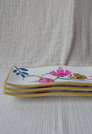 Image of BANDEJA GRANDE FLORES FUCSIAS