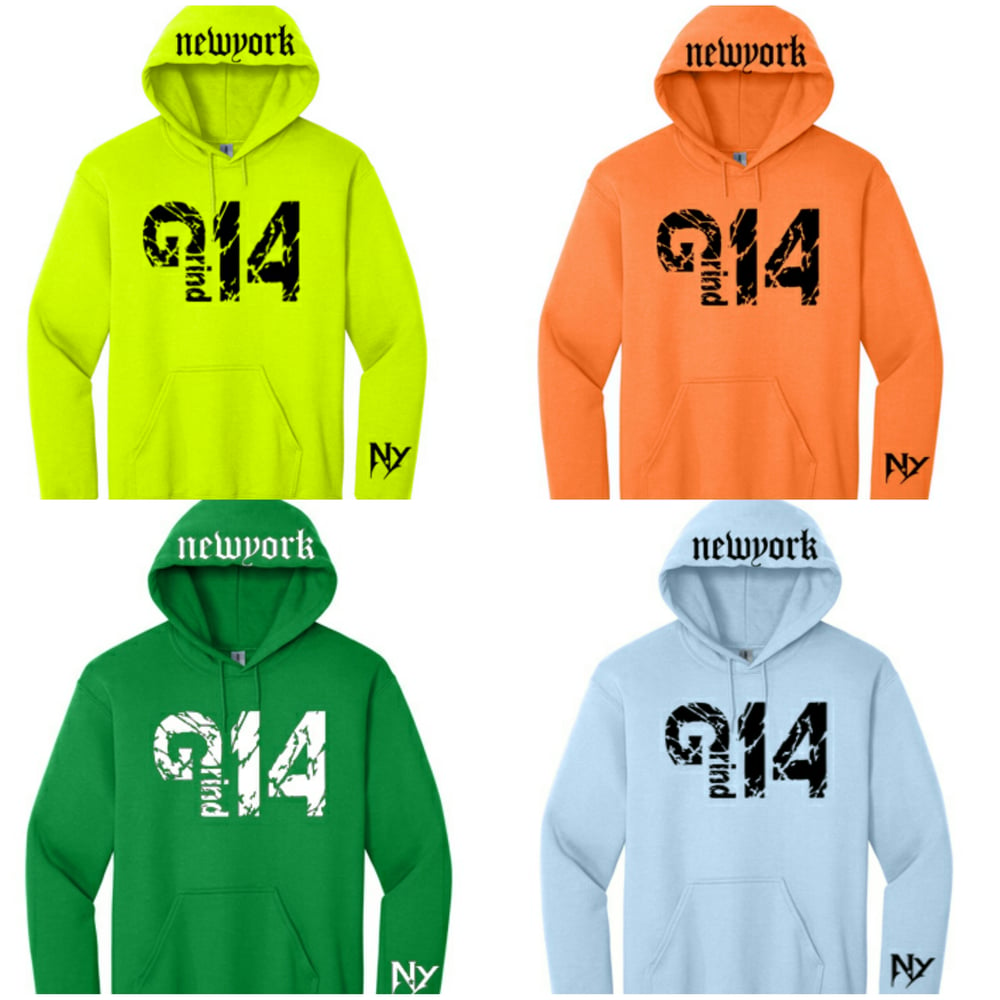 Image of EXCLUSIVE GRIND ONE FOUR N.Y HOODIES / ADD NAME FREE ON HOOD