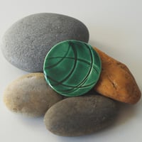 Image 1 of Round Geo ceramic brooch #41