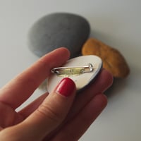 Image 3 of Leaf shaped ceramic brooch #19