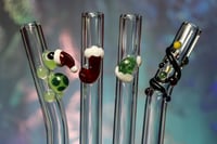 Image 1 of Christmas Glass Straw Set of 4