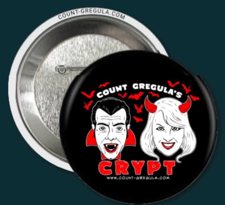 Image of Count Gregula's Crypt™ Logo Button *NEW*
