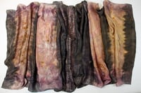 Image 2 of Ametrine  - Ecoprint and botanical dyed silk scarf