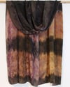 Ametrine  - Ecoprint and botanical dyed silk scarf