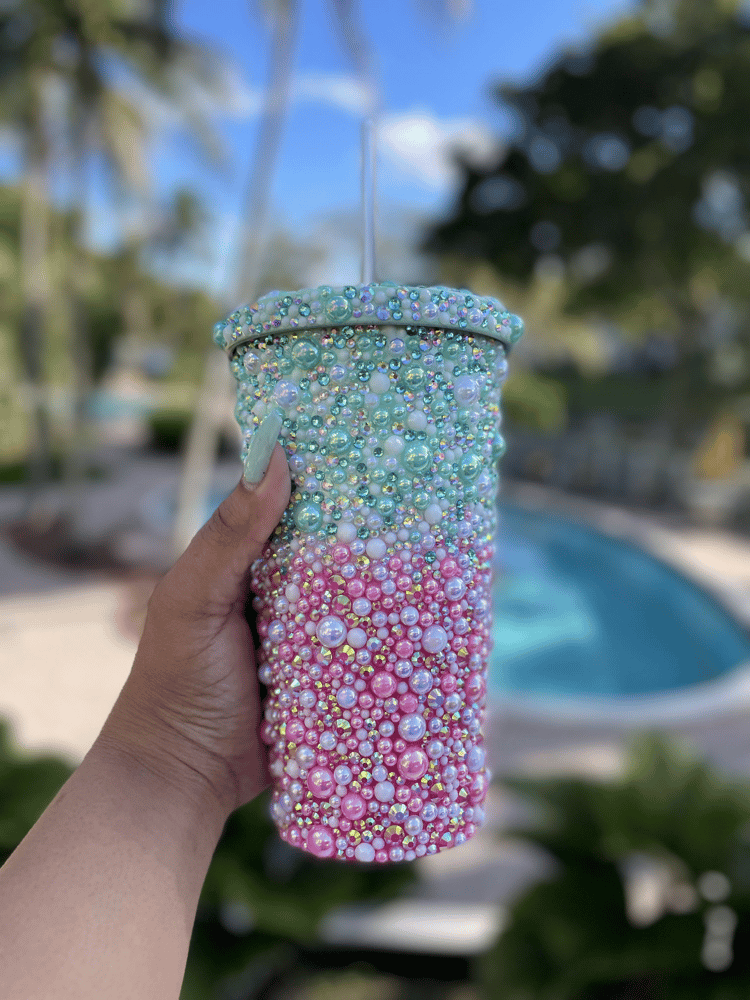 Image of Rhinestone/Pearl Tumbler