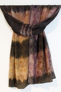 Image 4 of Ametrine  - Ecoprint and botanical dyed silk scarf