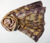 Leaves are Jewels - ecoprint and botanical dyed silk scarf