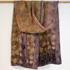 Leaves are Jewels - ecoprint and botanical dyed silk scarf