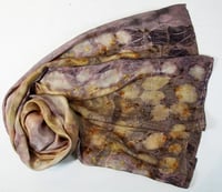 Image 4 of Leaves are Jewels - ecoprint and botanical dyed silk scarf