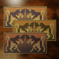 Image 3 of Angular Shibas - Multicolor Mini Art Prints