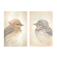 Image 1 of Original Art: Warbler in a Headscarf