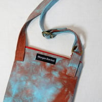 Image 4 of Sleeping Bear - turquoise and rust - shoulder bag for phone