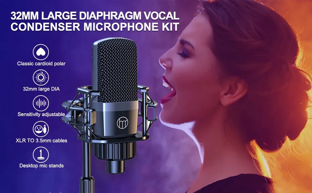 Zealsound Professional Podcast Microphone 