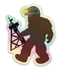 Butte 'Squatch Holographic Sticker