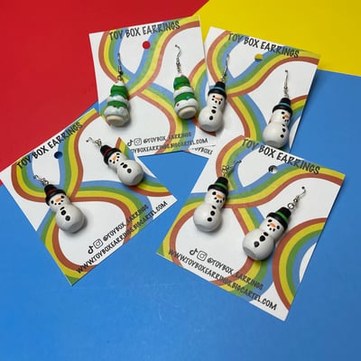 Image of Hand-Painted Holiday Earrings