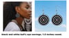 Boho Jewelry Earrings |Wood Black and White Bull's Eye