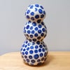 Blue Dot Tiered Vase