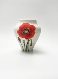 Image 1 of Single red poppy I, 12 cm tall.