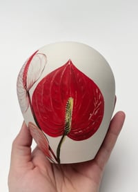 Image 1 of Red Anthurium Flower, 12.5 cm tall