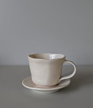Image of White Blossom Cup and Saucer 