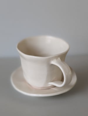Image of White Blossom Cup and Saucer 