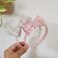 Image 1 of Pink & Stone gingham headbands