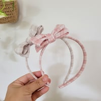 Image 2 of Pink & Stone gingham headbands