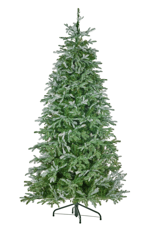 Image of 7.5foot Slimline Luxe Christmas Tree, snowed 