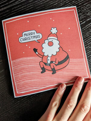 Cute Santa Claus card with a surprise!