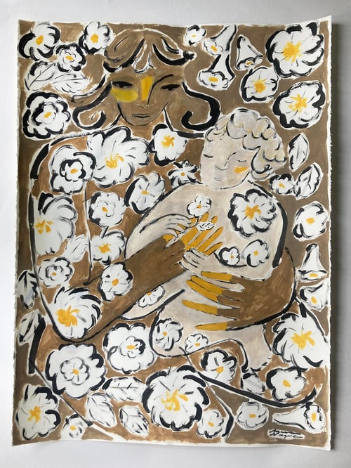 Image of Original painting 'Garden spirit with a Child'