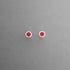 5.5mm Silver Dot Studs in Red Image 4