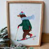 Collection "Barnabé ours de Noël" : affiche A4 originale sur commande