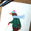 Collection "Barnabé ours de Noël" : affiche A4 originale sur commande