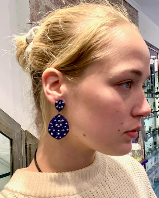 Image of Swarovski Teardrop Earrings