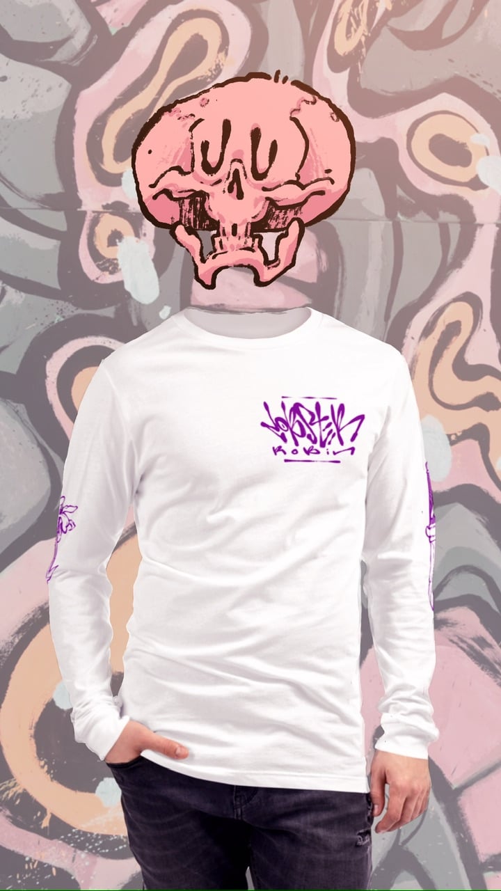 “Do no harm, take no shit” white and purple long sleeve shirt