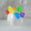 White "Kawaii" Colorful Stegosaurus