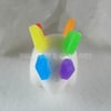 White "Kawaii" Colorful Stegosaurus