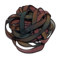 Image 3 of 1PC. UTOPIA 42" hand dyed wrist wrap bracelet silk ribbon/by COLOR KISSED SILK