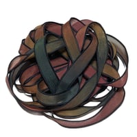 Image 5 of 1PC. UTOPIA 42" hand dyed wrist wrap bracelet silk ribbon/by COLOR KISSED SILK