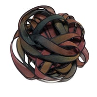 Image 1 of 1PC. UTOPIA 42" hand dyed wrist wrap bracelet silk ribbon/by COLOR KISSED SILK