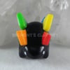 Black "Kawaii" Colorful Stegosaurus