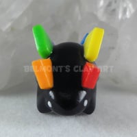 Image 4 of Black "Kawaii" Colorful Stegosaurus
