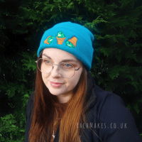 Image 1 of Flowerpot Frog Beanie Hat