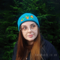 Image 2 of Flowerpot Frog Beanie Hat